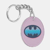 Batman | Roze en blauw symbool Sleutelhanger (Voorkant Links)
