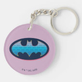 Batman | Roze en blauw symbool Sleutelhanger (Achterkant)