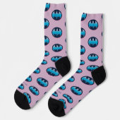 Batman | Roze en blauw symbool Sokken (Links)