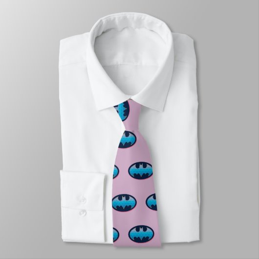 Batman | Roze en blauw symbool Stropdas (Gebonden)