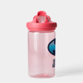 Batman | Roze en blauw symbool Waterfles (Voorkant)