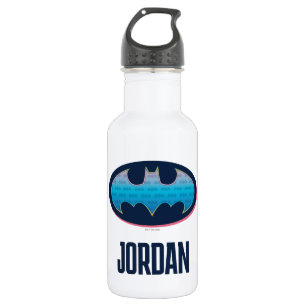 Batman Roze en blauw symbool Waterfles