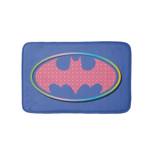 Batman | Roze poladot Logo Badmat (Voorkant)