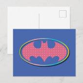 Batman | Roze poladot Logo Briefkaart (Voorkant / Achterkant)