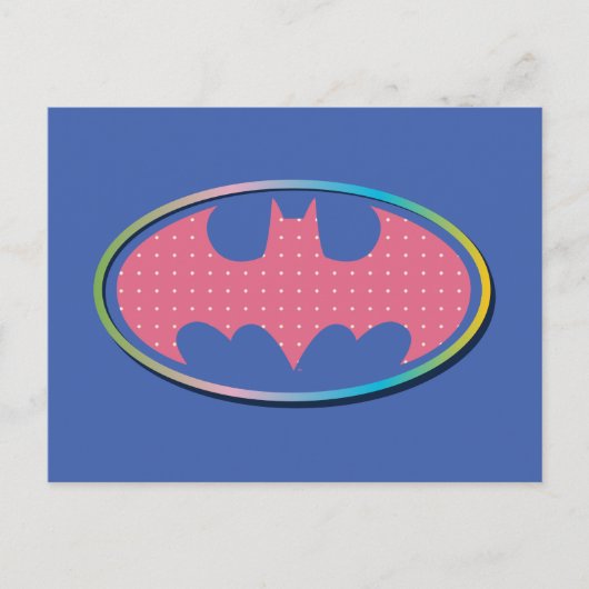 Batman | Roze poladot Logo Briefkaart (Voorkant)