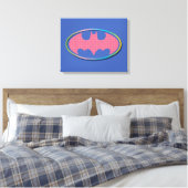 Batman | Roze poladot Logo Canvas Afdruk (Insitu (Slaapkamer))