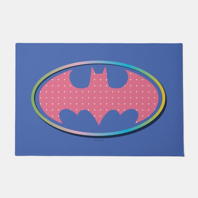 Batman | Roze poladot Logo Deurmat (Voorkant)