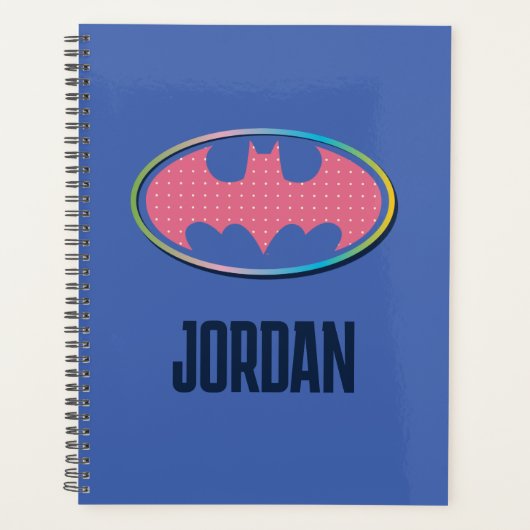 Batman | Roze poladot Logo Planner (Voorkant)