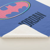Batman | Roze poladot Logo Sherpa Deken (3/4)