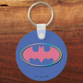 Batman | Roze poladot Logo Sleutelhanger (Voorkant)