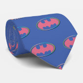 Batman | Roze poladot Logo Stropdas (Opgerold)