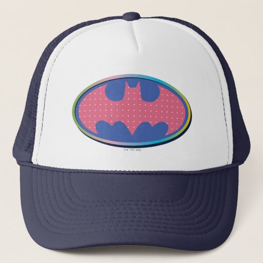 Batman | Roze poladot Logo Trucker Pet (Voorkant)