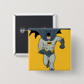 Batman Running Vierkante Button 5,1 Cm (Voorkant /achterkant)