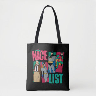 Batman Santa Nice-lijst van helden Tote Bag