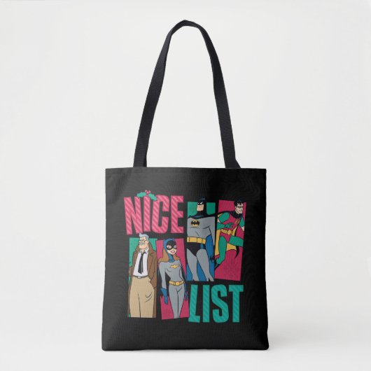 Batman | Santa Nice-lijst van helden Tote Bag (Voorkant)