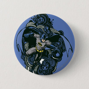 Batman Skulls/Ink Doodle 2 Ronde Button 5,7 Cm