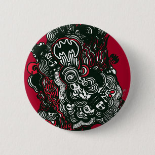 Batman Skulls/Ink Doodle Ronde Button 5,7 Cm