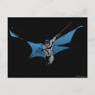 Batman springt met touw briefkaart