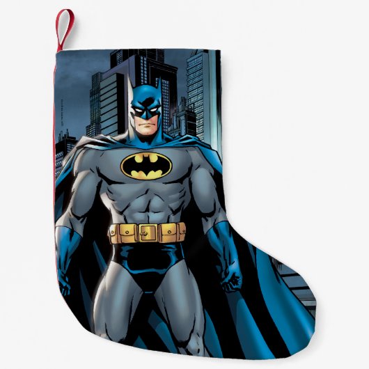 Batman staat op kleine kerstsok (Voorkant)