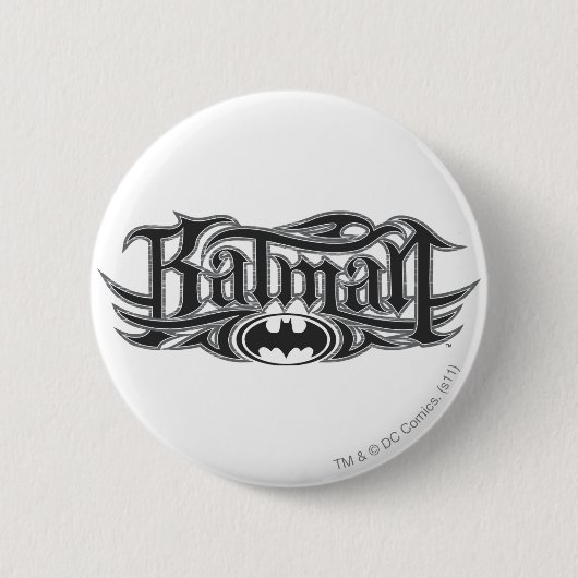 Batman | Stijlvol Logo Ronde Button 5,7 Cm (Voorkant)