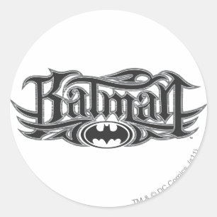 Batman   Stijlvol Logo Ronde Sticker