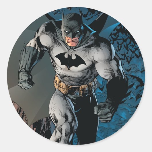 Batman Stride Ronde Sticker (Voorkant)