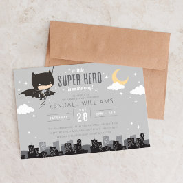 Batman Super Hero Baby shower Kaart