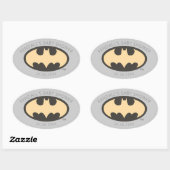 Batman Super Hero Baby shower Ovale Sticker (Vel)
