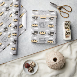 Batman Super Hero First Birthday Cadeaupapier