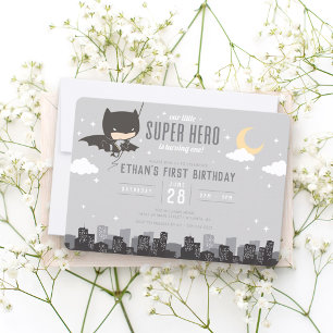 Batman Super Hero First Birthday Kaart