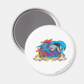 Batman + Superman + Flash Magneet (Voorkant / Achterkant)