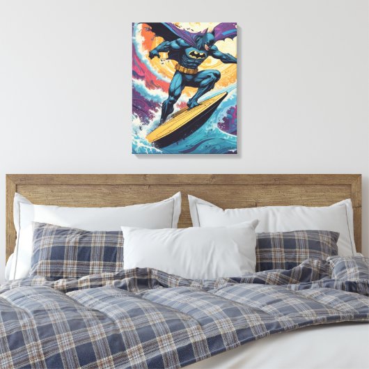 Batman Surfen Canvas Afdruk (Insitu (Slaapkamer))