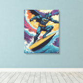 Batman Surfen Canvas Afdruk (Insitu (Houten vloer))