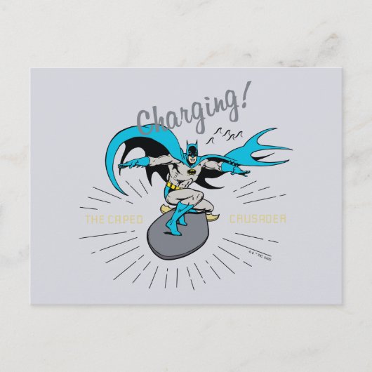 Batman Surfing - Charge! Briefkaart (Voorkant)
