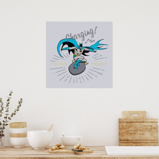 Batman Surfing - Charge! Poster (Keuken)