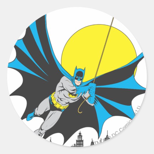 Batman Swings Ronde Sticker (Voorkant)