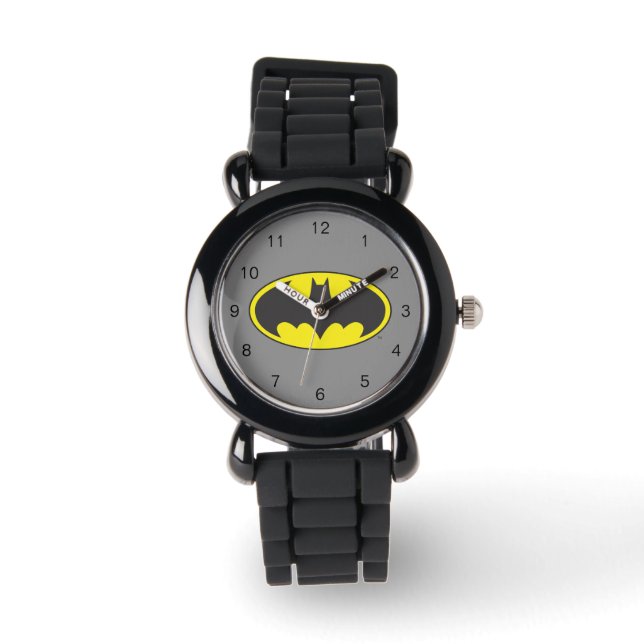Batman Symbol | Bat Oval Logo Horloge (Voorkant)