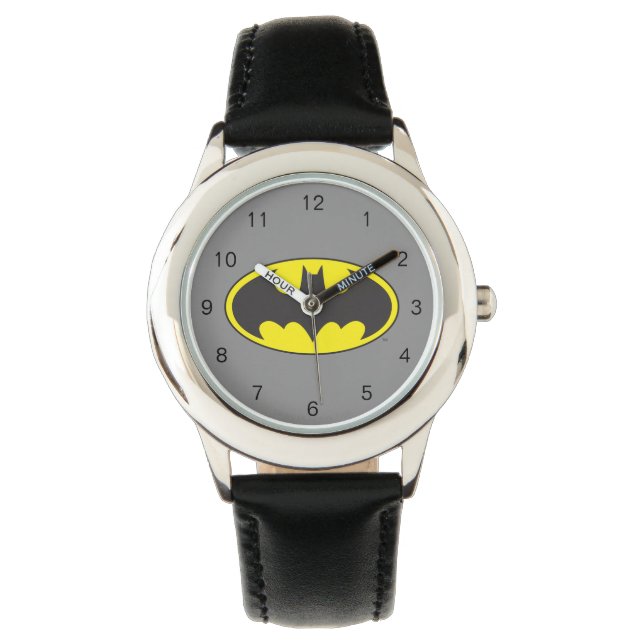 Batman Symbol | Bat Oval Logo Horloge (Voorkant)