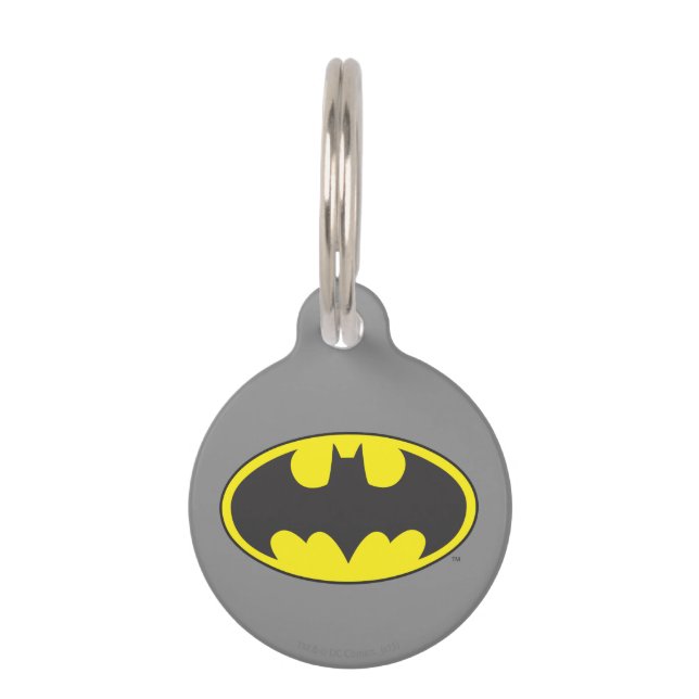 Batman Symbol | Bat Oval Logo Huisdierpenning (Voorkant)
