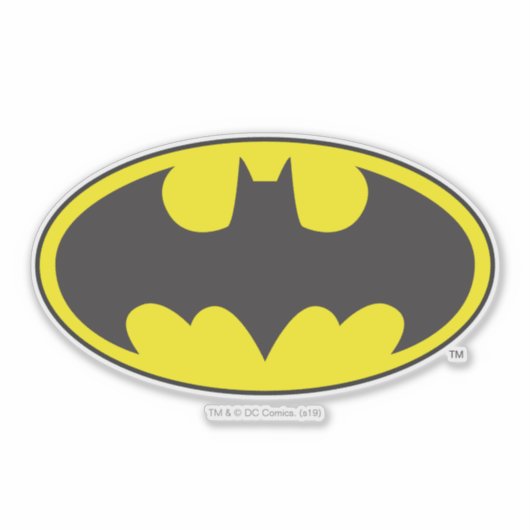Batman Symbol | Bat Oval Logo Sticker (Voorkant)
