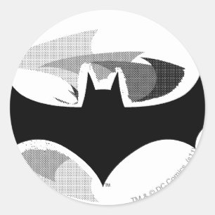 Batman Symbol Black Shadow Logo Ronde Sticker