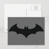 Batman Symbol | Eenvoudig BBT Silhouette-Logo Briefkaart (Voorkant / Achterkant)