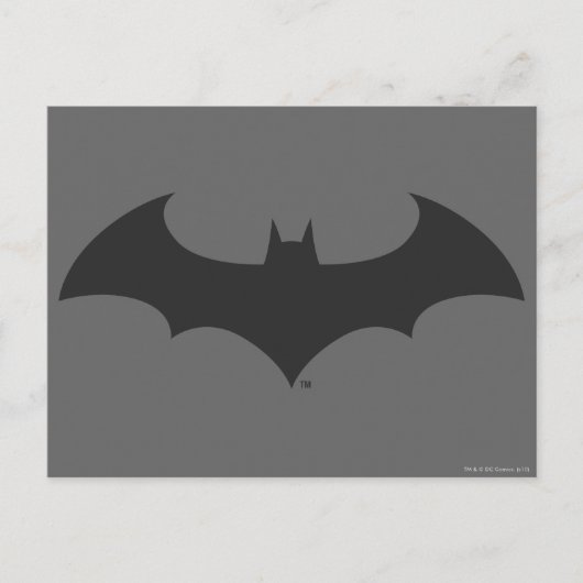 Batman Symbol | Eenvoudig BBT Silhouette-Logo Briefkaart (Voorkant)