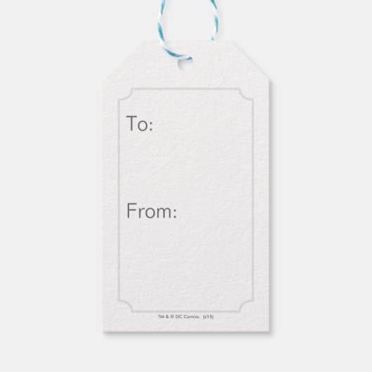 Batman Symbol | Eenvoudig BBT Silhouette-Logo Cadeaulabel (Achterkant)