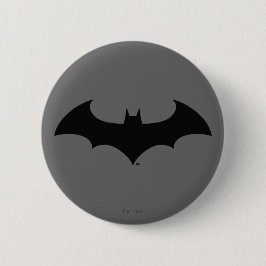 Batman Symbol | Eenvoudig BBT Silhouette-Logo Ronde Button 5,7 Cm
