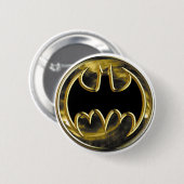 Batman Symbol | Goud Logo Ronde Button 5,7 Cm (Voorkant /achterkant)