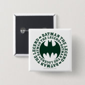 Batman Symbol | Legende Logo Vierkante Button 5,1 Cm (Voorkant /achterkant)