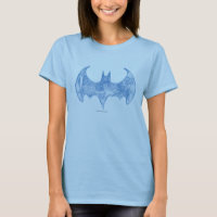Batman Symbol | Licht blauw Logo in zakboekje
