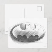 Batman Symbol | Logo voor inkttekening Briefkaart (Voorkant / Achterkant)