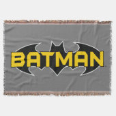 Batman Symbol | Naam Geel en zwart Logo Deken (Voorkant)
